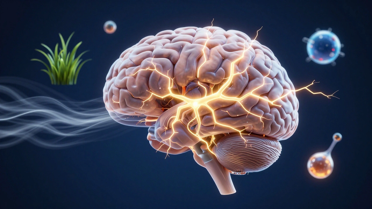 Визуализация работы мозга и выделения дофамина при восприятии интересного сюжета.